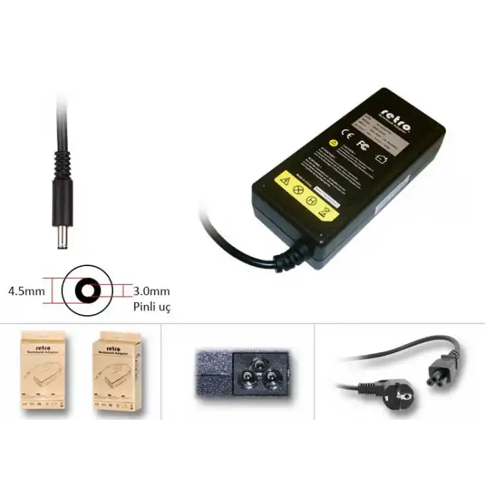 RETRO Dell 65W Pinli Uç 4.5mm Notebook Adaptör RNA-DL10