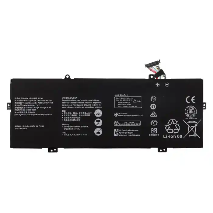 RETRO Huawei MateBook HB4593R1ECW Notebook Bataryası - Ver.2 - 12 Pin