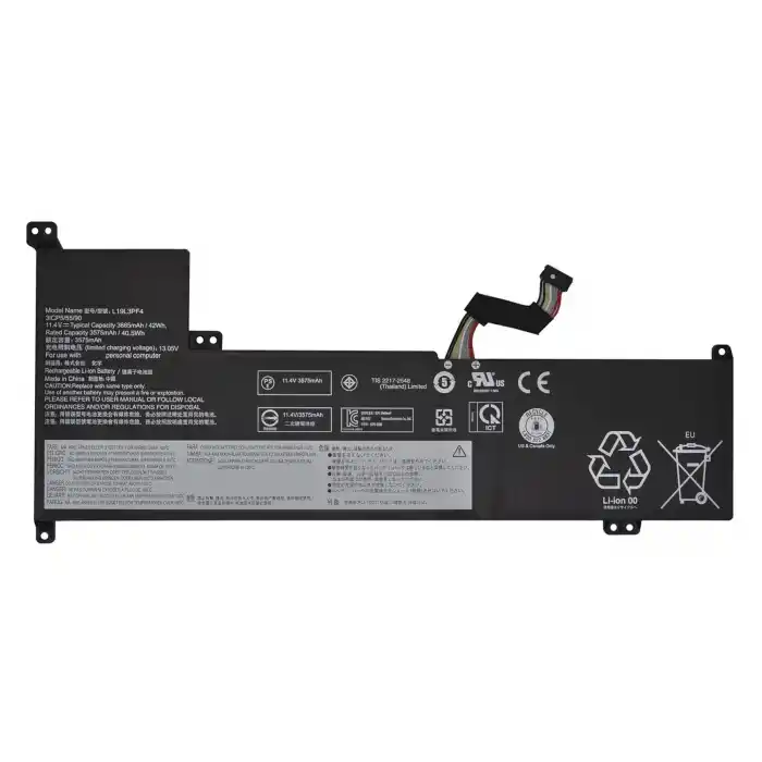 RETRO Lenovo IdeaPad 3-17IML05, L19L3PF4 Notebook Bataryası - Ver.1 - 3 Cell