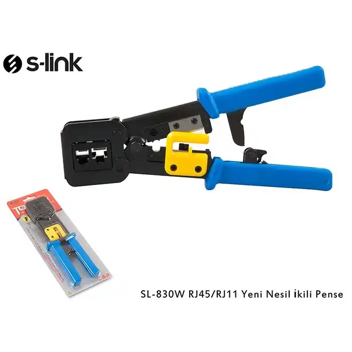 S-LINK SL-830W RJ45/RJ11 Yeni Nesil İkili Pense(Yeni Nesil JAK Uyumludur)