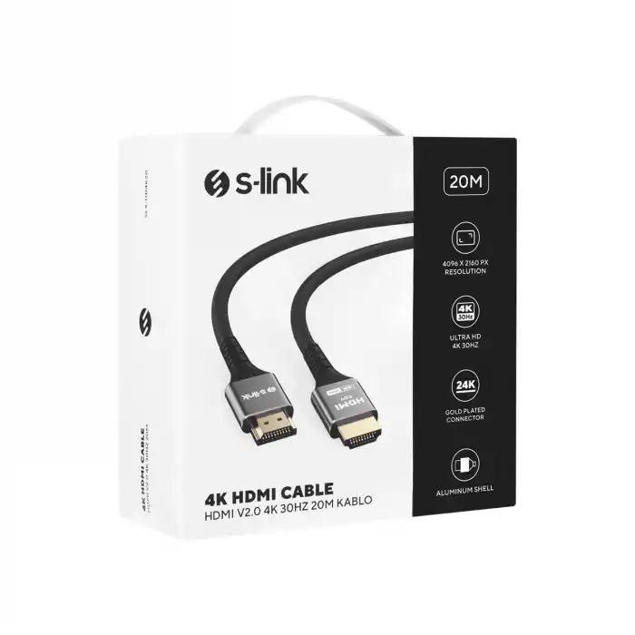 S-link SLX-HD4K20 20 m 4K HDMI Kablo
