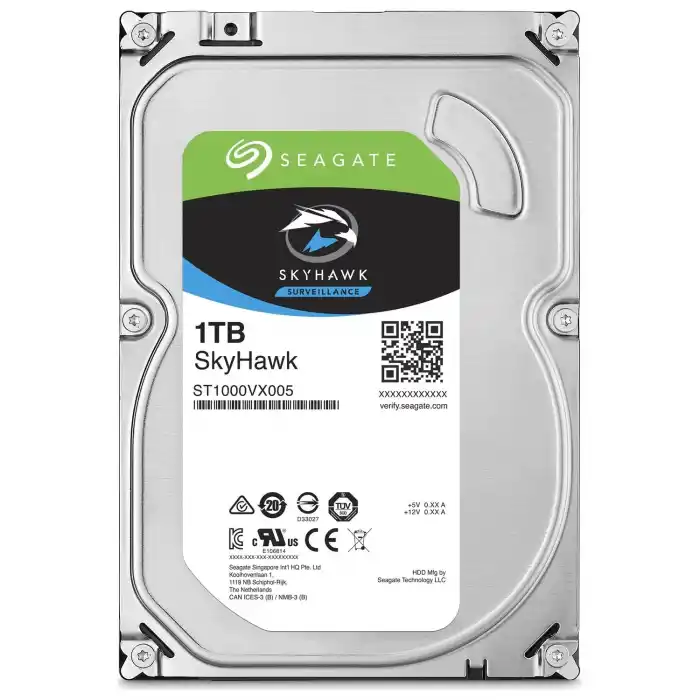 SEAGATE ST1000VX013 SKYHAWK 3.5 1TB 5400rpm 256mb SATA (TR Seagate Garantili) 7/24 Harddisk