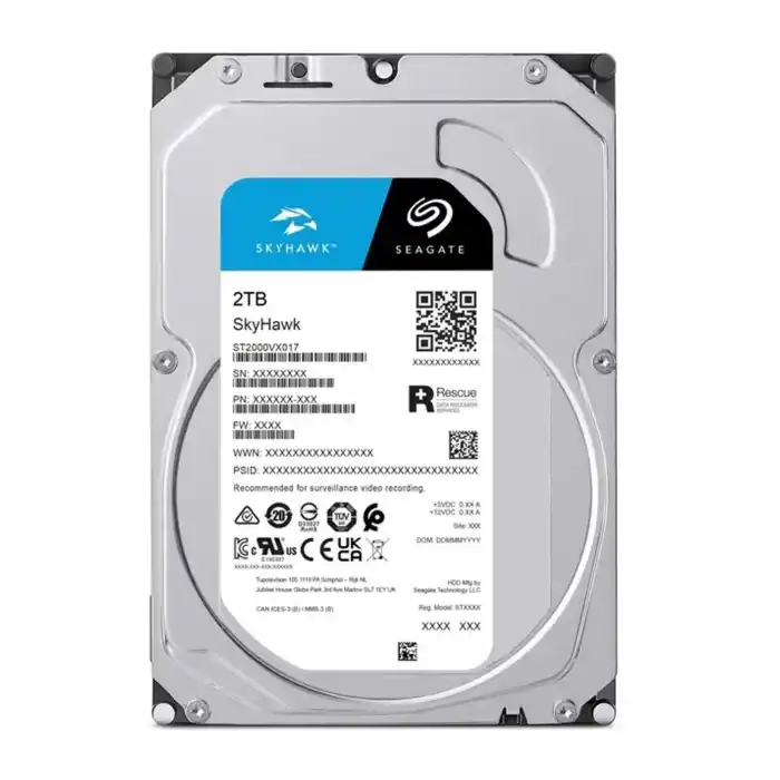 SEAGATE ST2000VX017 SKYHAWK 3.5 2TB 256mb SATA (TR Seagate Garantili) 7/24 Harddisk