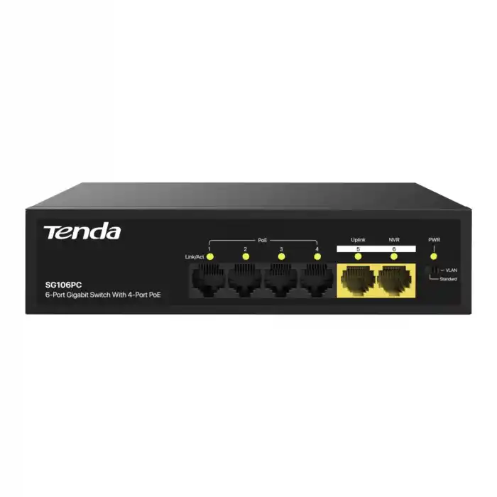TENDA SG106PC 6 PORT GIGABIT 10/100/100 POE SWITCH