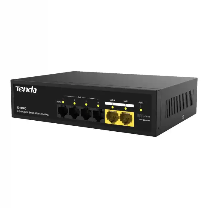 TENDA SG106PC 6 PORT GIGABIT 10/100/100 POE SWITCH