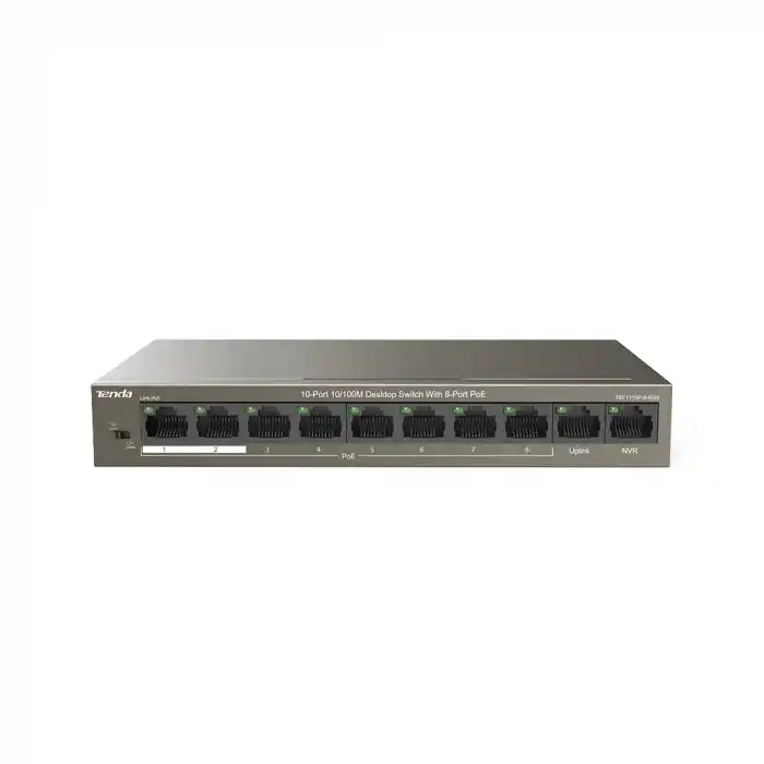 TENDA TEF1110P-8-63W 10PORT 10/100 SWITCH