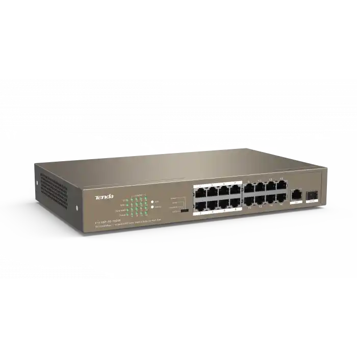 TENDA TEF1118P-16-150W 16PORT 10/100 YÖNETİLEMEZ POE SWITCH