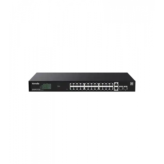 TENDA TEG228P-24-410W 24GE PoE Port (410W), 4xSFP Cloud Yönetilebilir Switch
