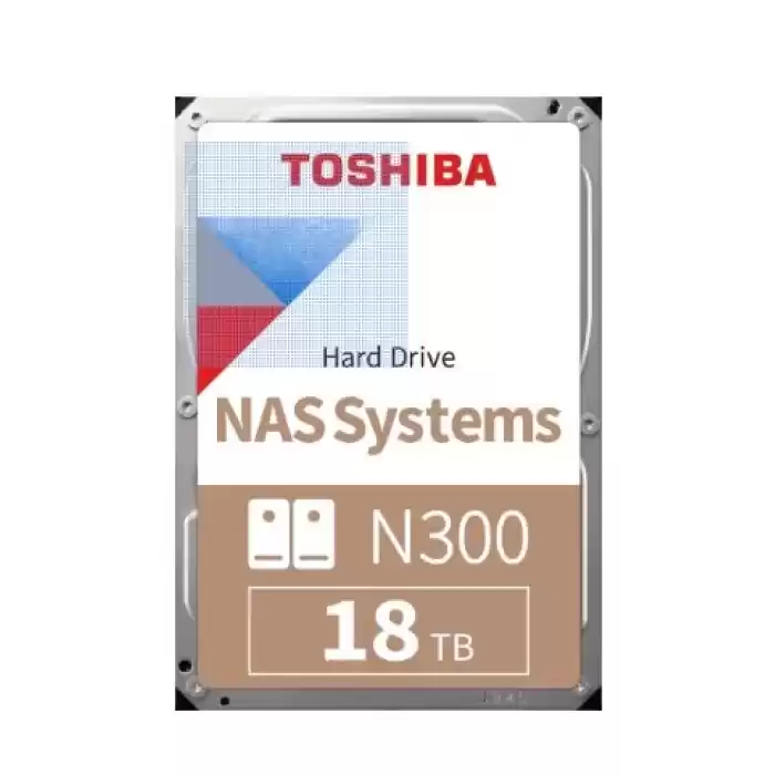 TOSHIBA HDWG51JUZSVA N300 3.5 18TB 7200rpm 512MB Sata 7/24 NAS Harddisk