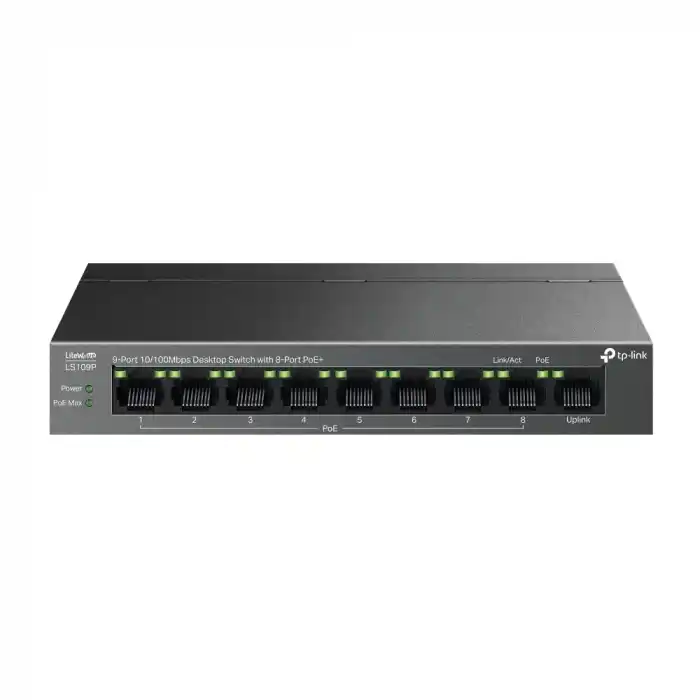 TP-LINK LS109P 9PORT 10/100 POE SWITCH
