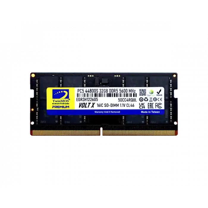 TWINMOS TMD532GB5600S46 32GB (Tek Parça) DDR5 5600MHz Notebook Bellek