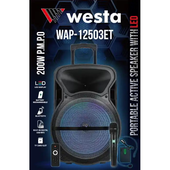 WESTA WAP-12503ET 12 Aktif Portatif Ses Sistemi