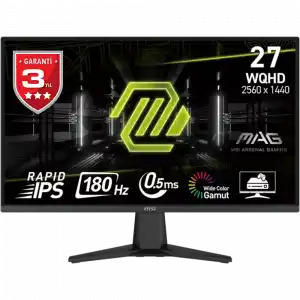 27 MSI MAG 275QF E20 WQHD FLAT RAPID IPS 0.5MS 200HZ  FREESYNC PREMIUM GAMING