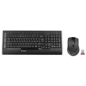 A4 TECH 9300F Q Türkçe Kablosuz Multimedya Siyah Klavye+ Mouse