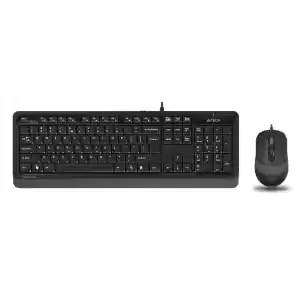 A4 TECH F1010 Q Türkçe USB Multimedya Gri 1600dpi Klavye+ Mouse