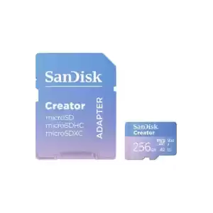Creator 256GB 190/130MB/s microSDXC UHS-I A2 V30 Adaptörlü Hafıza Kartı SDSQXAV-256G-IN6MS