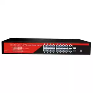 EZCOOL EZ-16PSF-SFP 16PORT 16FE+2GE+1SFP GIGABIT POE SWITCH 240W