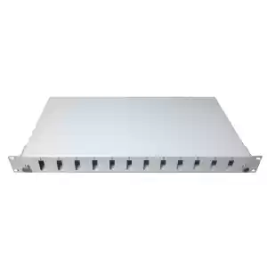 FİBER PANEL 1U 24 PORT KASETLİ SC-DX SİYAH