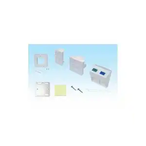 Fransız Tipi 45 derece açılı 2 portlu priz,shutter ve renkli ikonuyla 45*45