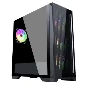 FRISBY FC-9455G VETRO 850W 80+ Bronze Siyah Dual-Ring RGB Fan Mid Tower ATX Kasa