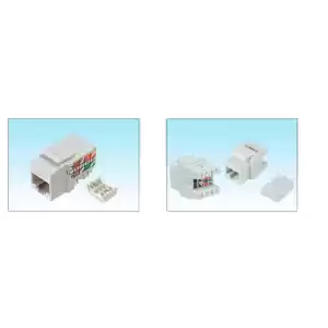 HCS 8P8C RJ-45 UTP Keystone Jack CAT 6, LSA+ / 110 IDC T568 A/B, 180 derec