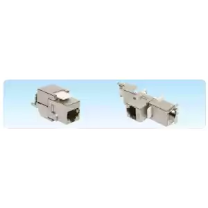HCS CAT6A FTP Toolless Keystone Jack CAT 6A, LSA+ / 110 IDC T568 A/B, 180