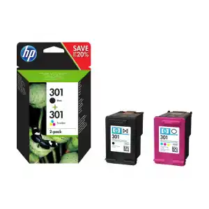 HP N9J72AE BK/CMY Mürekkep Kartuş 2li Paket (301)