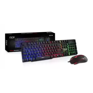 INCA IKG-448 Q Türkçe USB Siyah RAINBOW EFECT MEKANİK HİSLİ Klavye+ Mouse