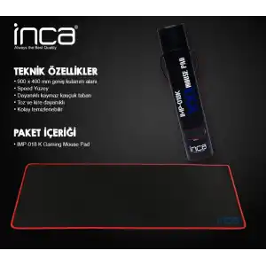 INCA IMP-018K GAMING XXL 900*400 Siyah Mouse Pad