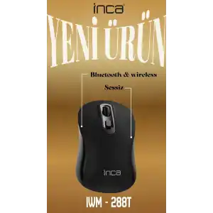 INCA IWM-288T Bluetooth & 2.4G Kablosuz siyah Ergonomic Design Silent 