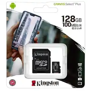 KINGSTON 128GB Canvas Select Plus Gen3 MicroSDXC UHS-I 150MB/S CL10 Card + Adapt