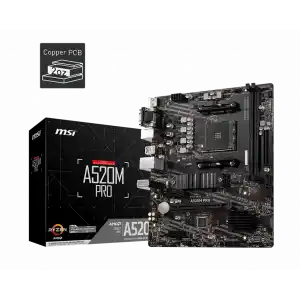 MSI A520M PRO DDR4 4600/1866Mhz M.2 MATX AM4