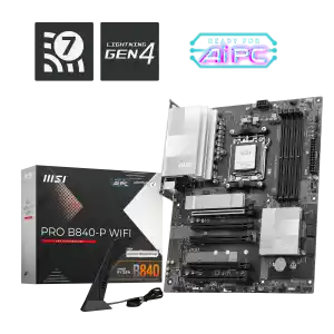 MSI MB PRO B840-P WIFI AM5 DDR5 8000MHZ(OC) HDMI 2x M.2 USB 10Gbs 2.5G LAN WI-FI 7 ATX