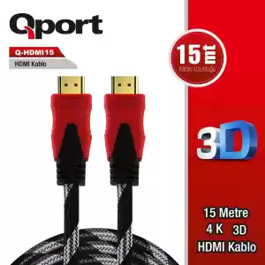 QPORT 15M ALTIN UÇLU HDMI KABLO 1.4V (Q-HDMI15)