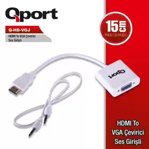 QPORT Q-HD-VGJ HVJ HDMI TO VGA ÇEVİRİCİ