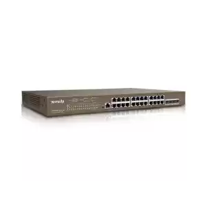 TENDA TEG5328P-24-410W 24GE PoE Port (370W), 4xSFP L3 Yönetilebilir Switch