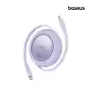 Baseus Free2Pull Mini Geri Çekilebilir Şarj Kablosu USB-Cden USB-Cye 100W 2m - Mor