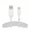 Belkin Type-C Örgülü Data & Hızlı Şarj Kablo 1m Beyaz