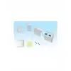 Fransız Tipi 45 derece açılı 2 portlu priz,shutter ve renkli ikonuyla 45*45