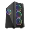 FRISBY FC-9320G 600w 80+ Siyah Dual-Ring RGB Fan Mid Tower ATX Kasa