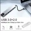 INCA ITPC-7T 8 Port Type-C Hub+Çevirici Aluminyum Çoklayıcı