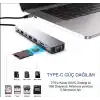 INCA ITPC-7T 8 Port Type-C Hub+Çevirici Aluminyum Çoklayıcı