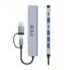 INCA IUTP-7T 7 Port X5 USB 3.0 + 2 Type-C Aluminyum Çoklayıcı