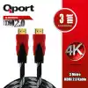 QPORT 3M 2.0V 4K 60HZ ALTIN UÇLU ÖRGÜLÜ HDMI KABLO (Q-HDMI33)