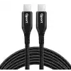 QPORT Q-TYPE-C3 3M TYPE-C 100W SUPER HIZLI PD SARJ VE DATA KABLOSU