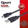 QPORT (Q-USBKM1.5) USB2.0 TO MINI USB 1.5M DATA KABLO