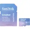 SanDisk Creator 128GB 190/90MB/s microSDXC UHS-I A2 V30 Adaptörlü Hafıza Kartı SDSQXAA-128G-IN6MS