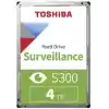TOSHIBA HDWT840UZSVA S300 3.5 4TB 5400rpm 256mb SATA 7/24 Harddisk