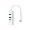 TP-LINK UE330 USB 3.0 3 Port Hub Ve Gigabit Ethernet Adaptör 2si 1 Arada USB Adaptör