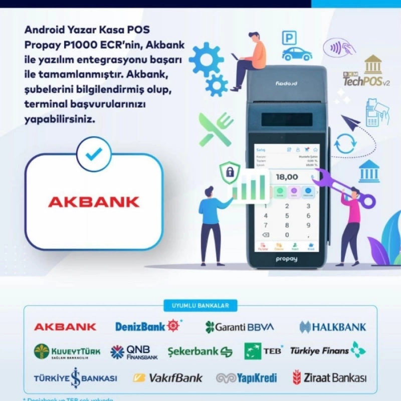 Propay P1000-ECR Android Yazarkasa Pos